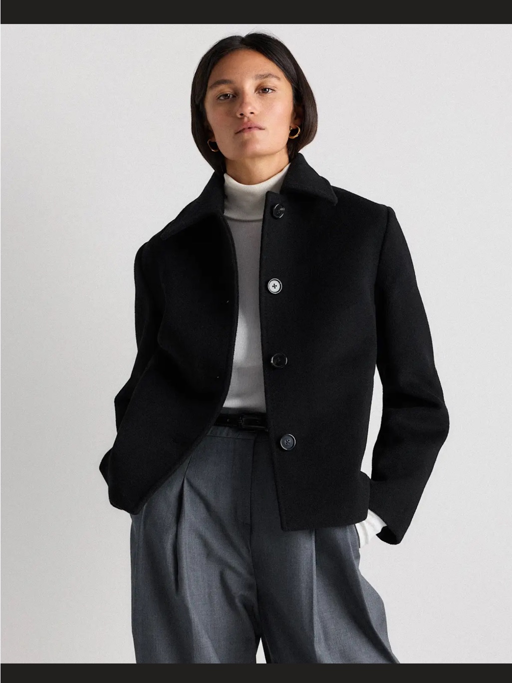 Quince Wool Cashmere Short Coat, Nwt, Various Sizes